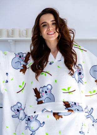 Koala Hoodie Decke