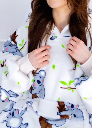 Koala Hoodie Decke