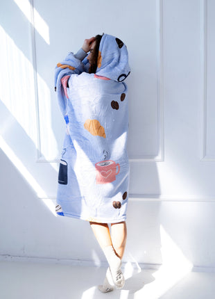  Kaffee Hoodie Decke