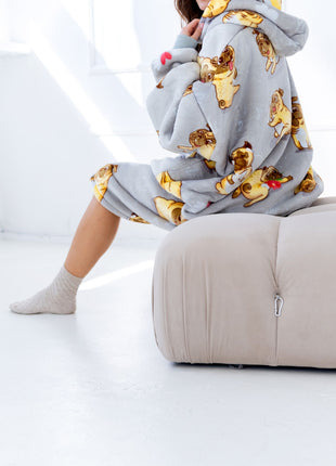  Süße Hunde Hoodie Decke