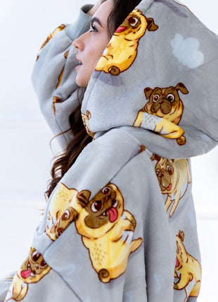  Süße Hunde Hoodie Decke
