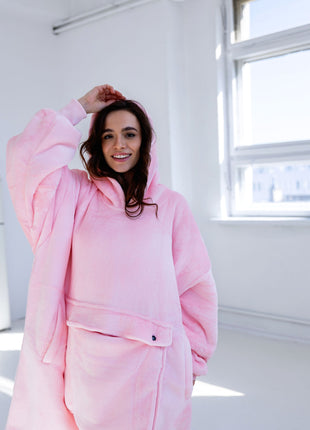 Rosa Hoodie Decke