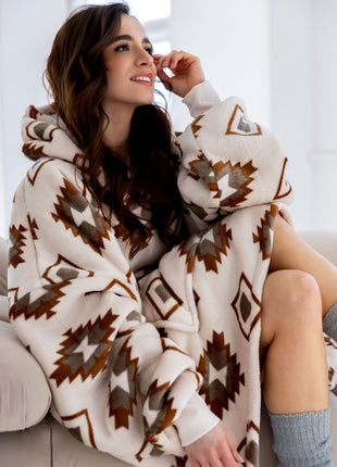 Gitter Hoodie Decke