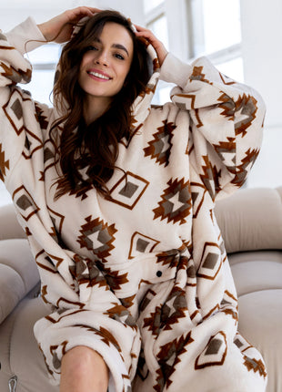 Gitter Hoodie Decke