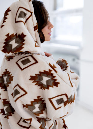 Gitter Hoodie Decke