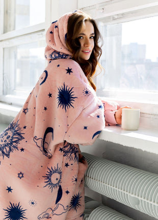 Astrologische Hoodie Decke